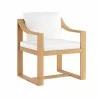 Sunpan Tahiti Dining ArmChair - Stinson White - Front Side Angle - Sunpan Tahiti Dining ArmChair - Stinson White - Front Side Angle