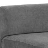 Sunpan Harmony Modular Armless Chair in Right-Shelf Danny Dark Grey - Closeup Top Angle