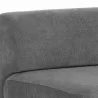 Sunpan Harmony Modular Armless Chair in Right-Shelf Danny Dark Grey - Closeup Top Angle - Sunpan Harmony Modular Armless Chair in Right-Shelf Danny Dark Grey - Closeup Top Angle
