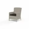 Manhattan Dining Chair in Spectrum Carbon w/ Self Welt - Front Side Angle - Manhattan Dining Chair in Spectrum Carbon w/ Self Welt - Front Side Angle