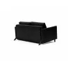 Innovation Living Cubed Full Size Sofa Bed With Arms in Faunal Black - Back Angle - Innovation Living Cubed Full Size Sofa Bed With Arms in Faunal Black - Back Angle