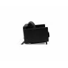 Innovation Living Cubed Full Size Sofa Bed With Arms in Faunal Black - Side View - Innovation Living Cubed Full Size Sofa Bed With Arms in Faunal Black - Side View