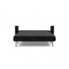 Innovation Living Cubed Full Size Sofa Bed With Arms in Faunal Black - Front View Fully Folded