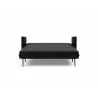 Innovation Living Cubed Full Size Sofa Bed With Arms in Faunal Black - Front View Fully Folded - Innovation Living Cubed Full Size Sofa Bed With Arms in Faunal Black - Front View Fully Folded