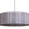 Sunpan Kore Chandelier Large - Nickel / Smoke Grey - Front Angle