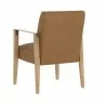 Sunpan Earl Dining Armchair in Natural - Pecan Leather - Back Side Angle - Sunpan Earl Dining Armchair in Natural - Pecan Leather - Back Side Angle