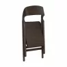 Sunpan Ronny Folding Dining Chair - Walnut - Folded View - Sunpan Ronny Folding Dining Chair - Walnut - Folded View