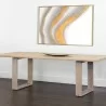 Sunpan Thanus Dining Table 94.5'' Light Oak - Front Side Angle - Sunpan Thanus Dining Table 94.5'' Light Oak - Front Side Angle