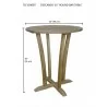 Anderson Teak Descanso 35" Round Bar Table- dimension - Anderson Teak Descanso 35" Round Bar Table- dimension