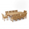 Anderson Teak Sahara 11-Piece Chairs and Oval Double Extension Outdoor Dining Set 4 - Anderson Teak Sahara 11-Piece Chairs and Oval Double Extension Outdoor Dining Set 4