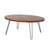 Crawford and Burke Monaghan 44" Dark Brown Oval Cocktail Table, Frontview