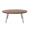 Crawford and Burke Monaghan 44" Dark Brown Oval Cocktail Table, Frontview 2