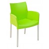 Polypropylene Shell With Aluminum Legs Side Chair - ICE-A - Leaf