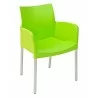 Polypropylene Shell With Aluminum Legs Side Chair - ICE-A - Leaf - Polypropylene Shell With Aluminum Legs Side Chair - ICE-A - Leaf