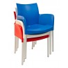Polypropylene Shell With Aluminum Legs Side Chair - ICE-A - Color Variations
