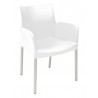 Polypropylene Shell With Aluminum Legs Side Chair - ICE-A - White