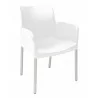 Polypropylene Shell With Aluminum Legs Side Chair - ICE-A - White - Polypropylene Shell With Aluminum Legs Side Chair - ICE-A - White