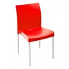 Polypropylene Shell With Aluminum Legs Side Chair - WIC-10 - Rojo