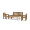  Anderson Teak Classic Bench with Classic Dining Armchair and Rect. Coffee Table and Side Table-6