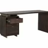 Sunpan Lewis Desk Dark Brown - Front Side Opened Angle - Sunpan Lewis Desk Dark Brown - Front Side Opened Angle