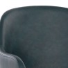 Sunpan Hensley Dining Armchair in Dark Teal - Closeup Top Angle