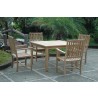Anderson Teak Windsor 47" Square Table and 4 Wilshire Dining Armchair 1 - Anderson Teak Windsor 47" Square Table and 4 Wilshire Dining Armchair 1