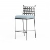 Provence Barstool in Canvas Skyline w/ Self Welt - Front Side Angle