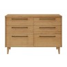 Greenington Sienna Six Drawer Double Dresser Caramelized - Front Angle