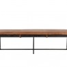 Sunpan Zancor Bench - Tan Leather - Front Angle