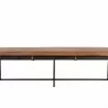 Sunpan Zancor Bench - Tan Leather - Front Angle - Sunpan Zancor Bench - Tan Leather - Front Angle