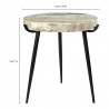 Moe's Home Collection Brinley Marble Accent Table  - With dimensions