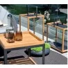 Cane-Line Level Coffee Table Small Top Front View - Cane-Line Level Coffee Table Small Top Front View