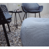 Cane-Line Divine Footstool With Chair Closeup View