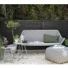 Cane-Line Breeze 2-Seater Light Grey Sofa with Cushion & Side Table - Cane-Line Breeze 2-Seater Light Grey Sofa with Cushion & Side Table