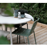 Cane-Line Area Table White / Aluminum Half View