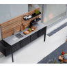 Cane-Line Kitchen Table Top Incl. Sink And Fixtures Top View