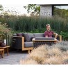 Cane-Line Angle 3-Seater Sofa W/Teak Frame, Incl. Grey Cane-Line AirTouch Cushions Outdoor View 1