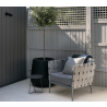 Cane-Line Conic Lounge Chair Incl. Light Grey AirTouch Cushion Set Front