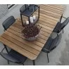 Cane-Line Core Dining Table, 83x36 Inches, Incl. Teak Table Top - Cane-Line Core Dining Table, 83x36 Inches, Incl. Teak Table Top