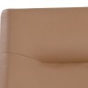 Sunpan Karson Swivel Lounge Chair in Linea Wood Leather - Closeup Top Angle