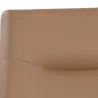 Sunpan Karson Swivel Lounge Chair in Linea Wood Leather - Closeup Top Angle - Sunpan Karson Swivel Lounge Chair in Linea Wood Leather - Closeup Top Angle