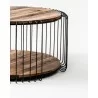 Nova Solo Barca Round Coffee Table 80cm - Closeup Side Angle - Nova Solo Barca Round Coffee Table 80cm - Closeup Side Angle