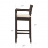 DecoScape Zen Bar Arm Chair - Side With Dimensions