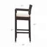 DecoScape Zen Bar Arm Chair - Side With Dimensions - DecoScape Zen Bar Arm Chair - Side With Dimensions