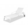 Whiteline Modern Living Bondi Outdoor Chaise Lounge in Aluminium White Color - Angled