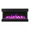 Remii 30" 3 Sided Electric Fireplace - Blue Mix  - Remii 30" 3 Sided Electric Fireplace - Blue Mix 