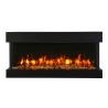 Remii 30" 3 Sided Electric Fireplace - Brown Mix