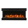 Remii 30" 3 Sided Electric Fireplace - Brown Mix