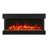 Remii 30" 3 Sided Electric Fireplace - Glass Chunks