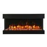Remii 30" 3 Sided Electric Fireplace - Brown Mix
